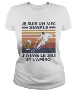 Je suis un mec simple jaime le ski et lapero vintage retro  Classic Ladies