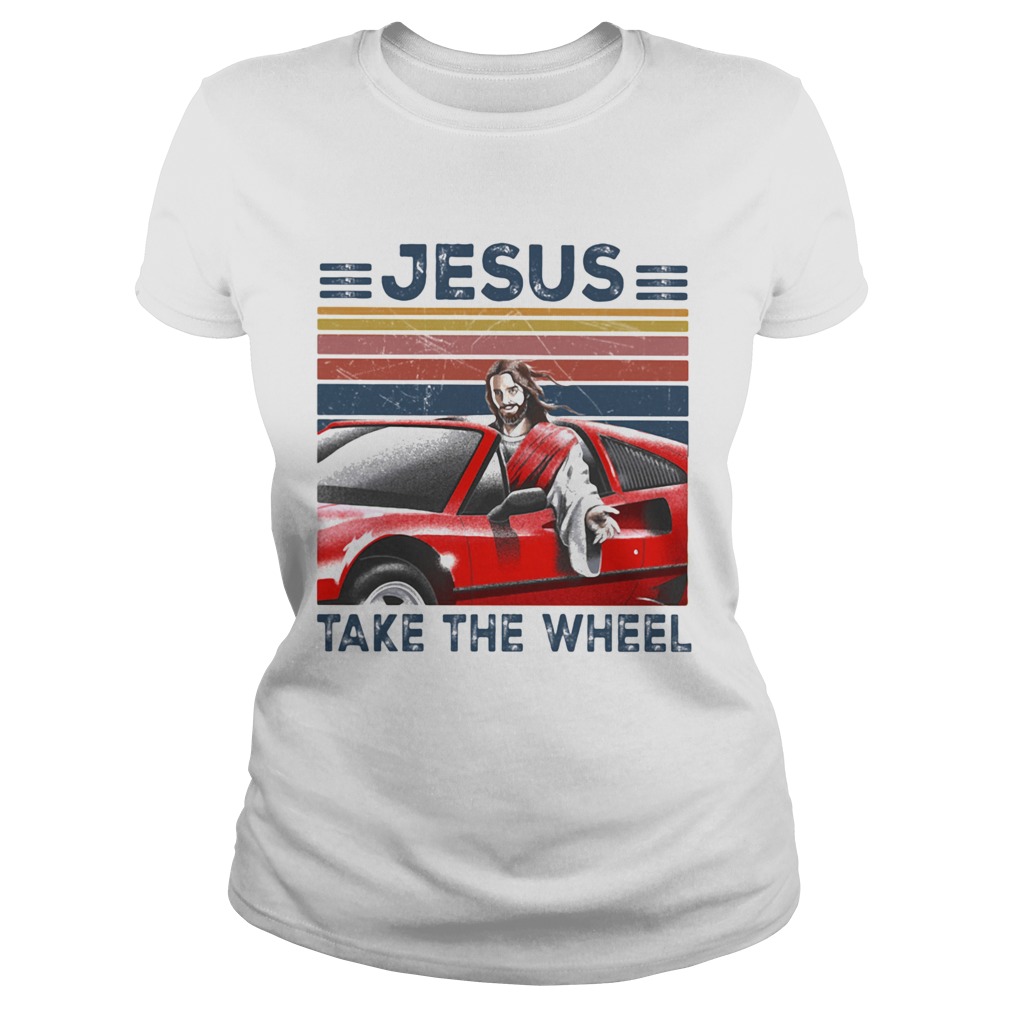 Jesus Take The Wheel Car Vintage Retro Classic Ladies