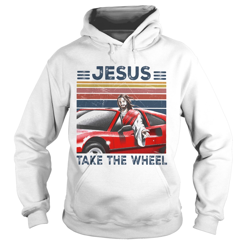 Jesus Take The Wheel Car Vintage Retro Hoodie