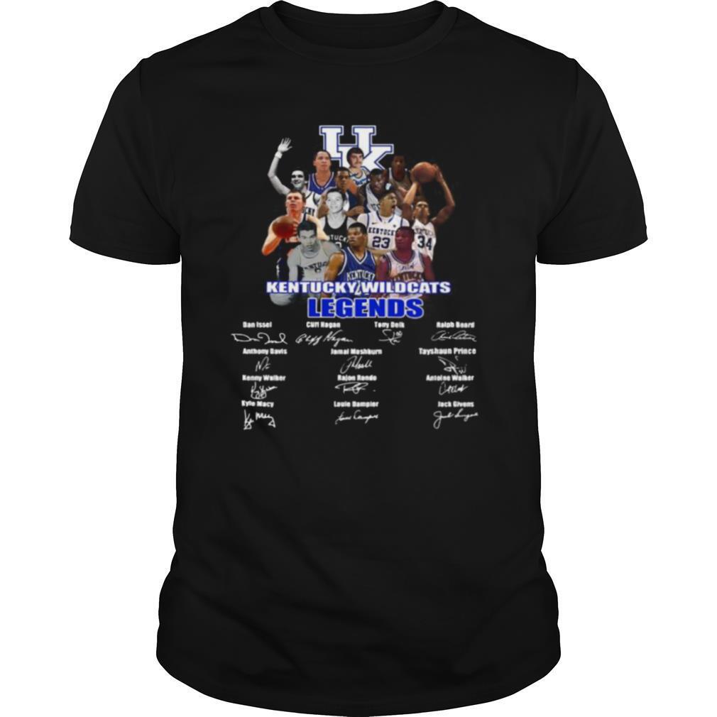 Kentucky wildcats legends basketball players signatures shirt