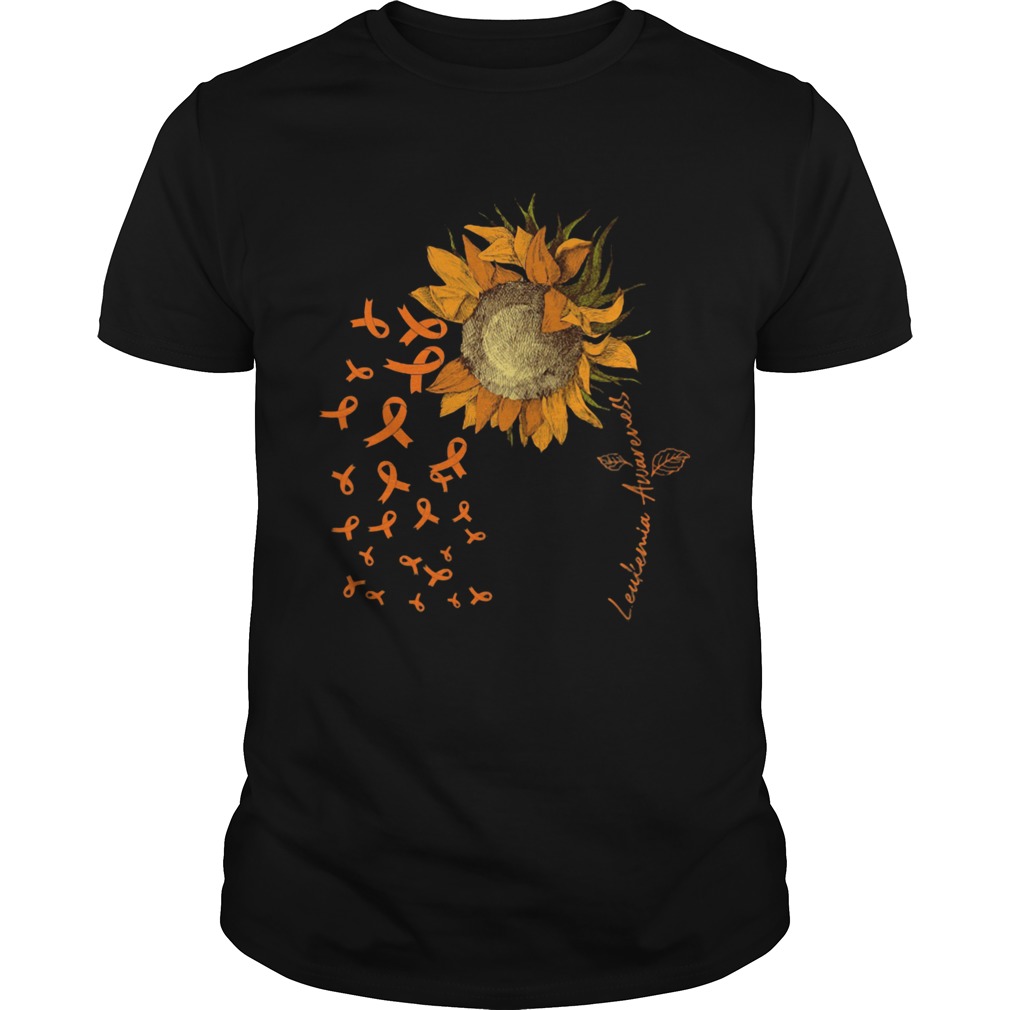 LEUKEMIA AWARENESS SUNFLOWER RIBBON shirt