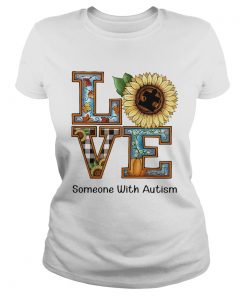 LOVE SOMEONE WITH AUTISM SUNFLOWER PUMPKIN  Classic Ladies