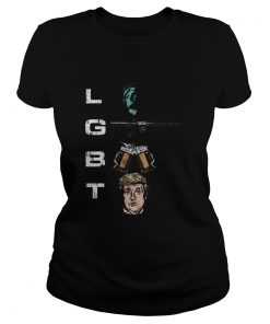 Lgbt statue of liberty guns beer and donald trump  Classic Ladies