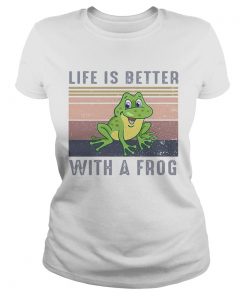 Life Is Better With A Frog Vintage Retro  Classic Ladies