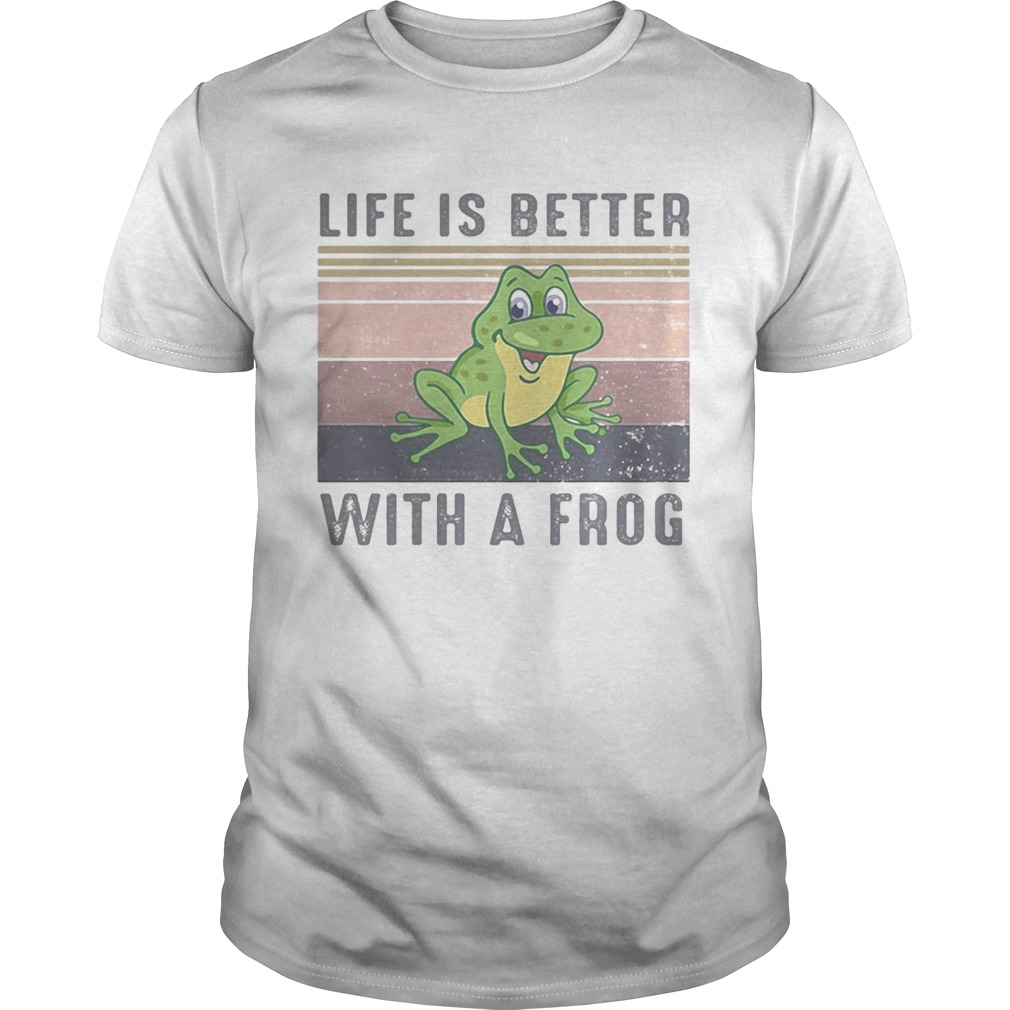 Life is better with a frog vintage retro shirt