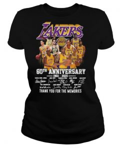 Los Angeles Lakers 60Th Anniversary 1960 2020 Thank You For The Memories Signatures