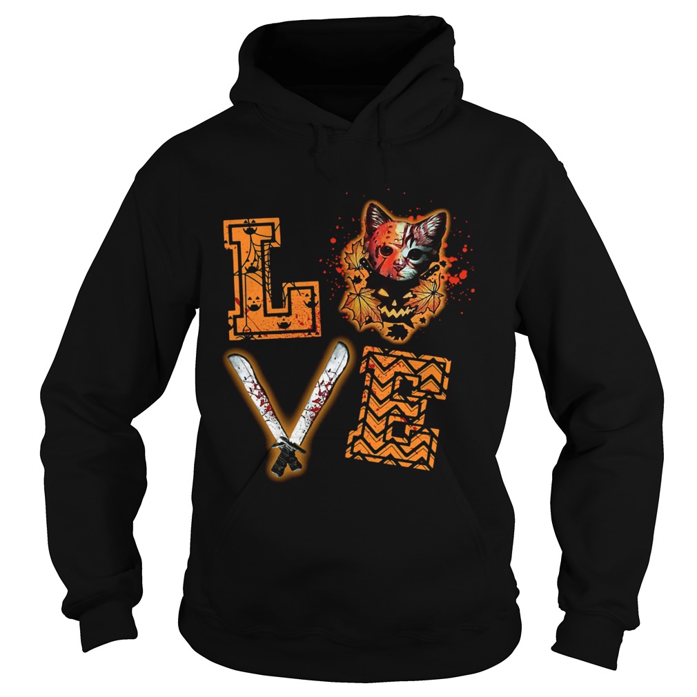 Love Jason Voorhees Cat Halloween Hoodie