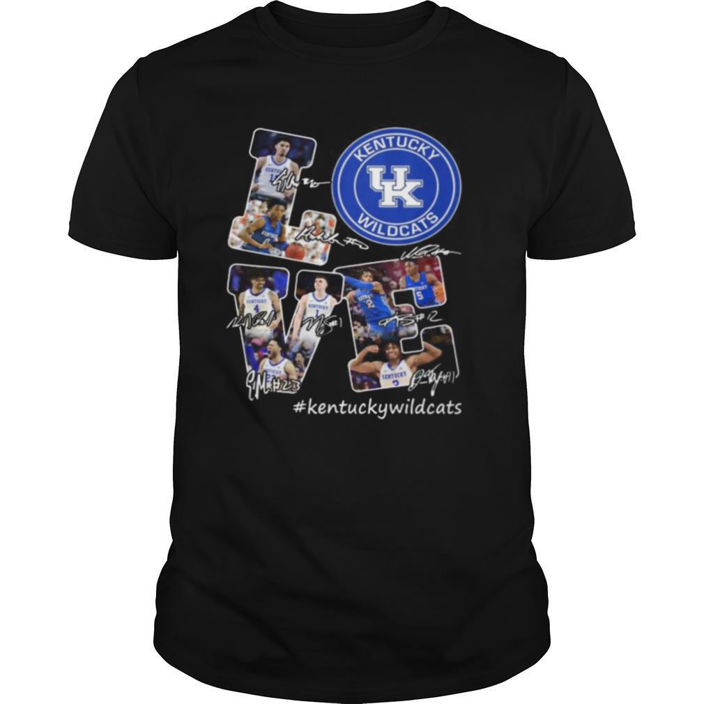 Love kentucky wildcats players signatures shirt