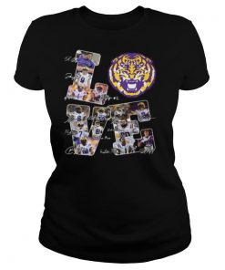 Love lsu tigers football players signatures shirt