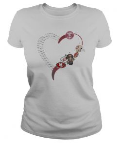 Love san francisco 49ers football heart diamond shirt