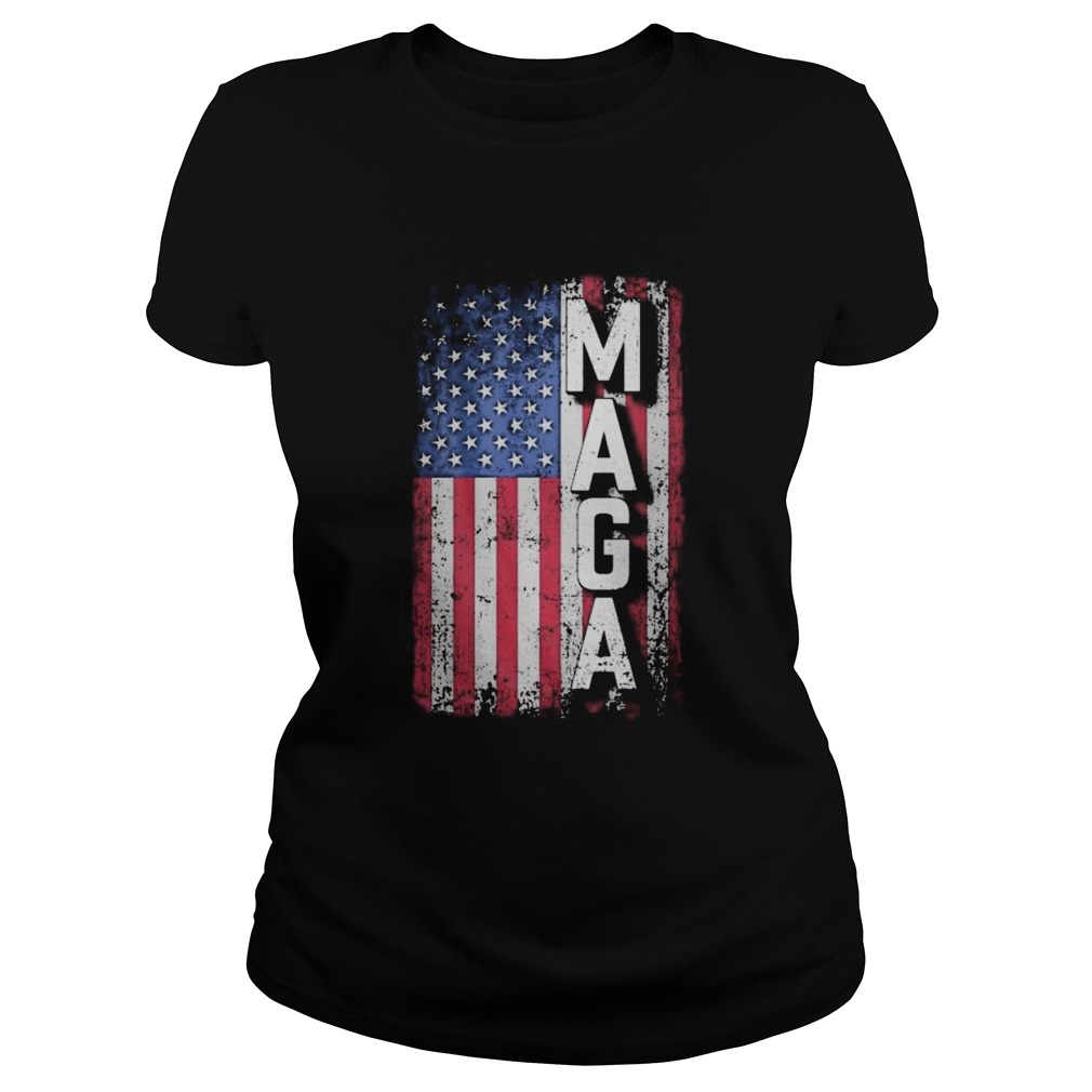 Maga american flag independence day Classic Ladies