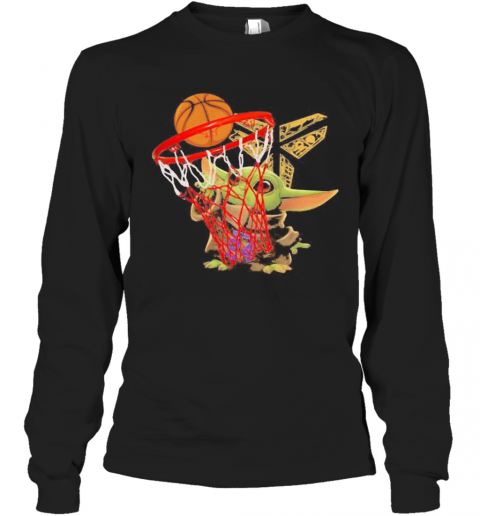 Mamba Forever Kobe Bryant Baby Yoda Playing Basketball T-Shirt Long Sleeved T-shirt 