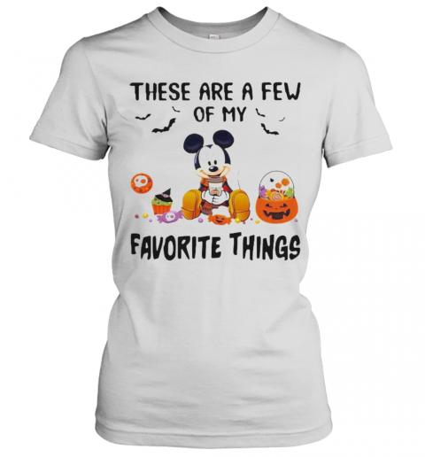 Mickey Mouse These Are A Few Of My Favorite Things Pumpkins T-Shirt Classic Women's T-shirt