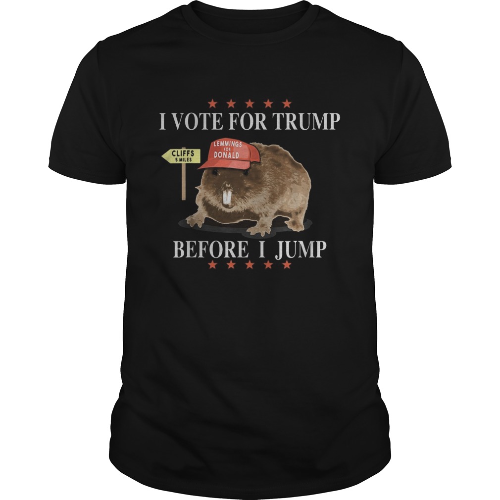 Mouse i vote for trump before i jump lemmings for donald stars shirt