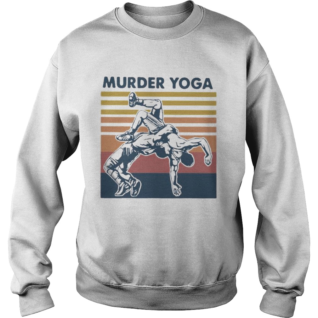 Murder yoga vintage retro taekwondo Sweatshirt