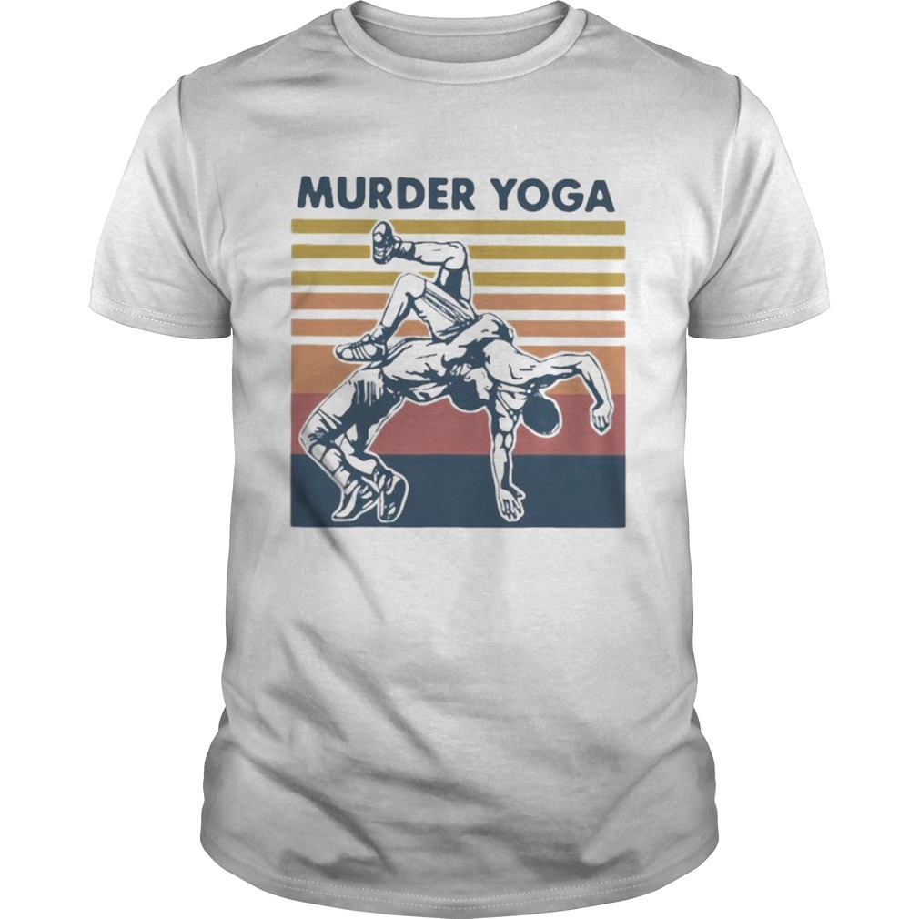 Murder yoga vintage retro taekwondo shirt