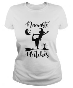 Namaste Witches Cat Halloween  Classic Ladies