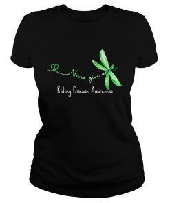 Never Give Up Kidney Disease Awareness Butterfly  Classic Ladies