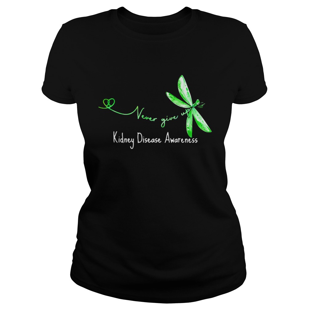 Never Give Up Kidney Disease Awareness Butterfly Classic Ladies