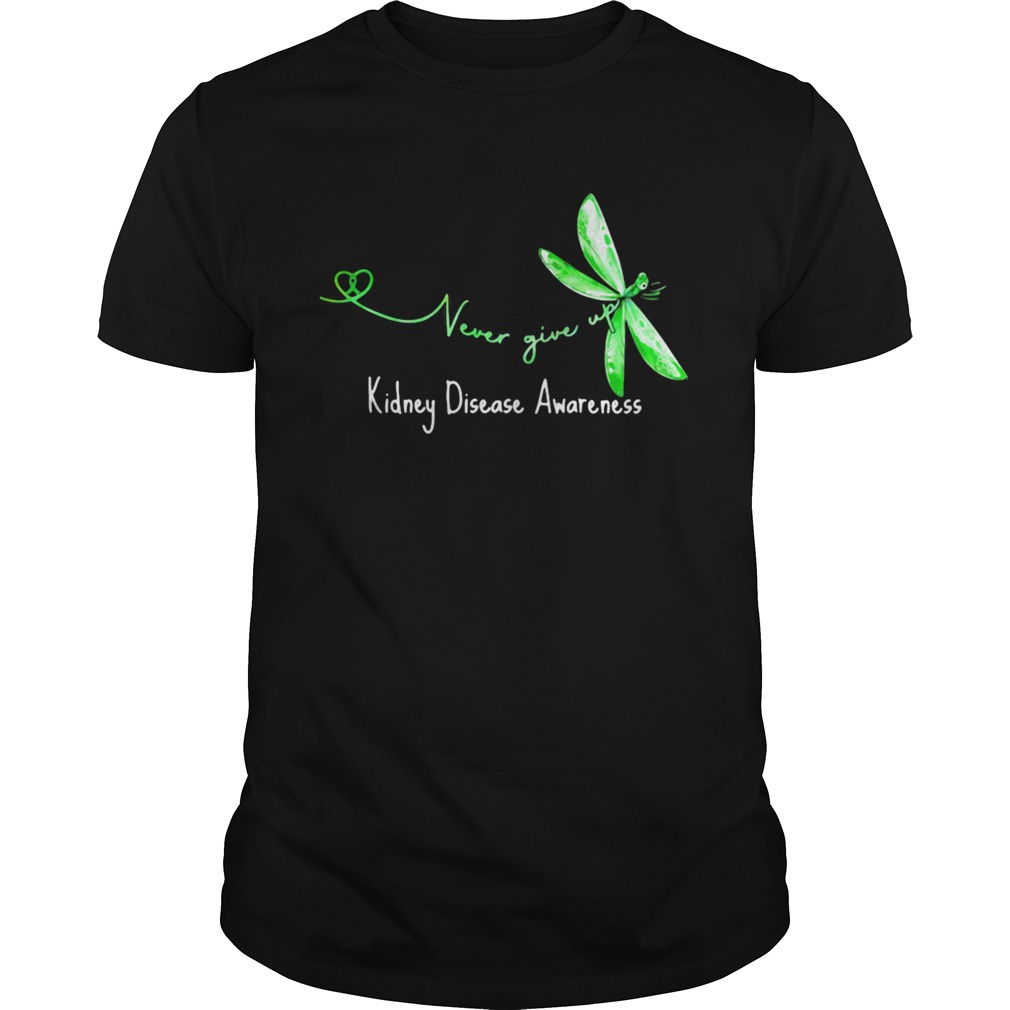 Never Give Up Kidney Disease Awareness Butterfly shirt