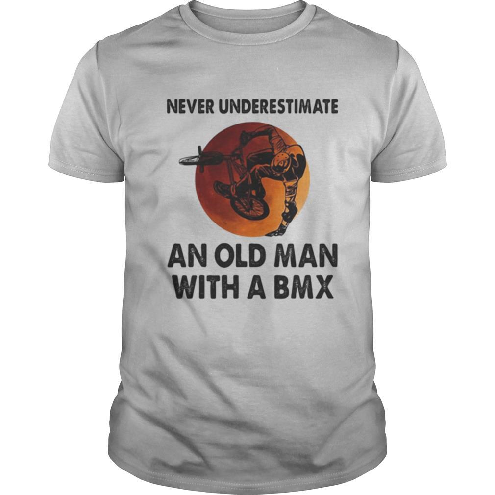 Never underestimate an old man with a BMX sunset shirt