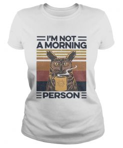 Owl Drink Coffee Im Not A Morning Person Vintage  Classic Ladies