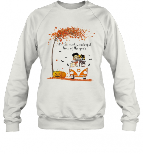 Peace Bus It'S The Most Wonderful Time Of The Year Leaves Tree T-Shirt Unisex Sweatshirt