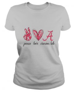 Peace Love Alabama Crimson Tide shirt