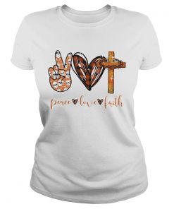 Peace Love Faith Hand Heart Cross  Classic Ladies