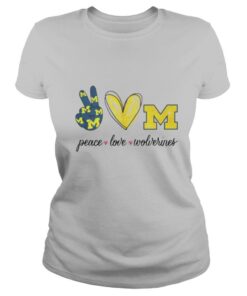 Peace Love Michigan Wolverines shirt