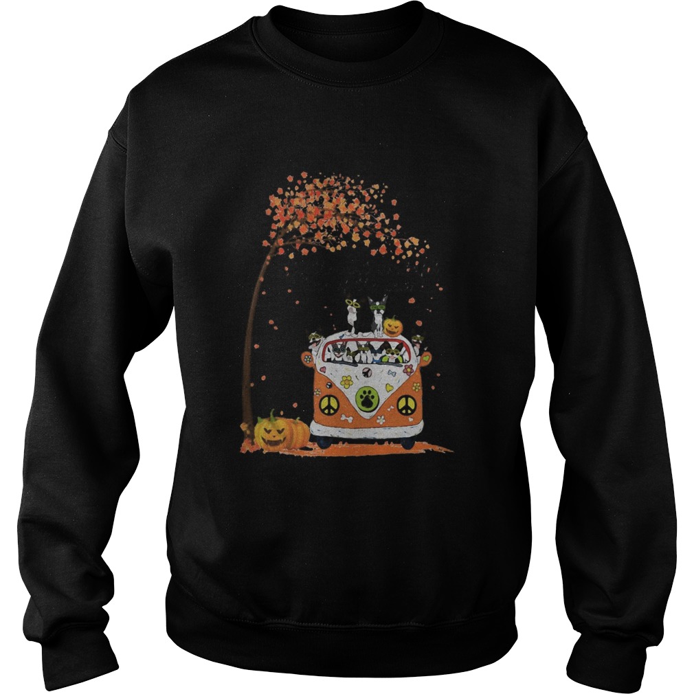 Peace bus chihuahua its the most wonderful time of the year leaves tree pumpkins Sweatshirt