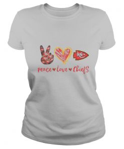 Peace love kansas city chiefs football logo shirt