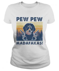 Pew Pew Madafakas Dog Gun Vintage Retro  Classic Ladies