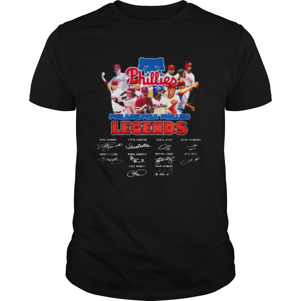 Philadelphia phillies legends baseball signatures shirt