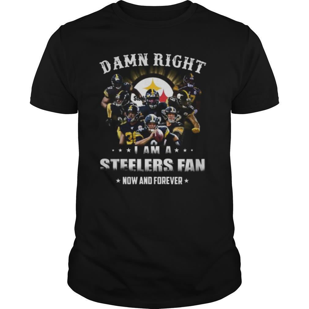 Pittsburgh Steelers Damn Right I Am A Steelers Fan Now And Forever shirt