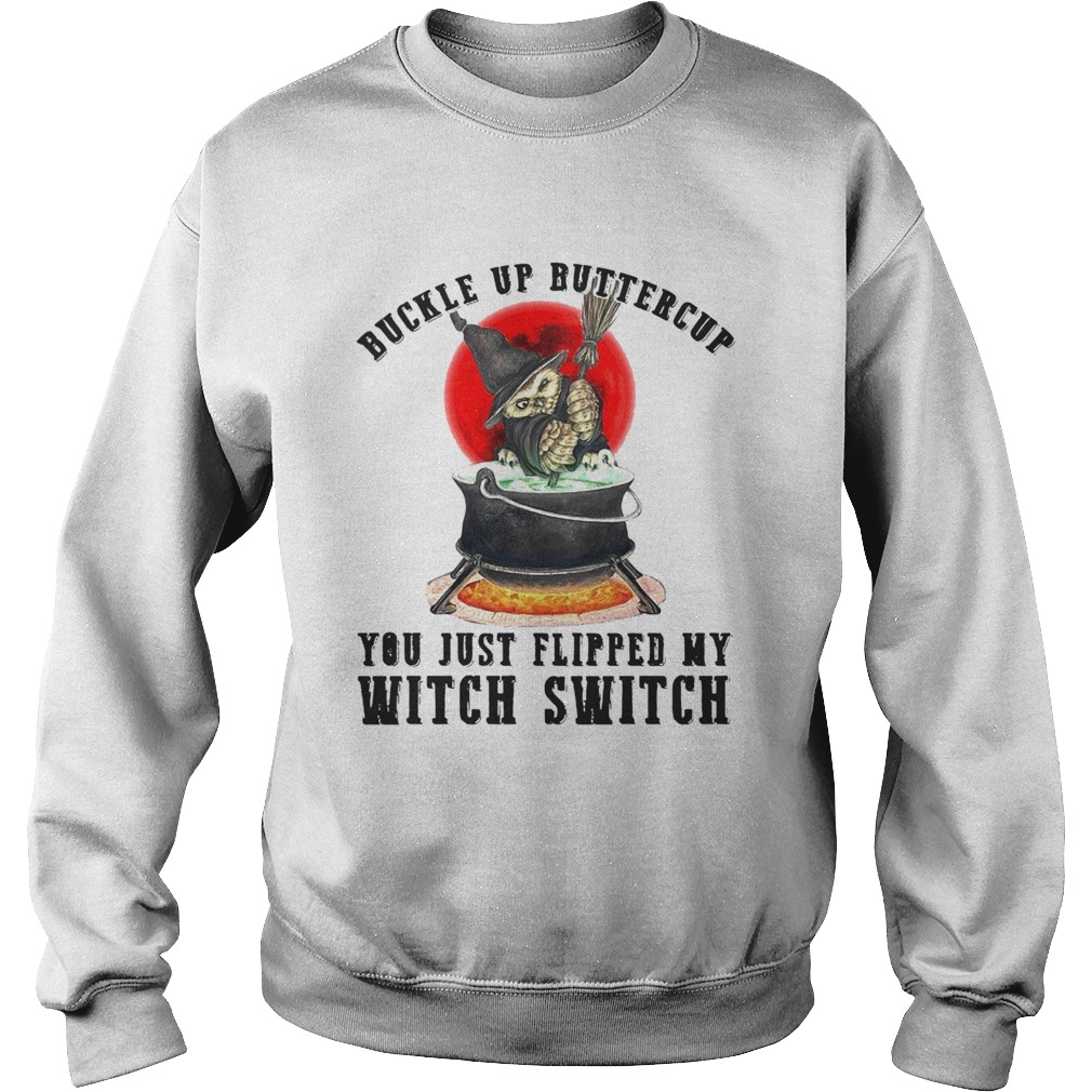 Premium Cat Buckle Up Buttercup You Just Flipped My Witch Switch Sweatshirt