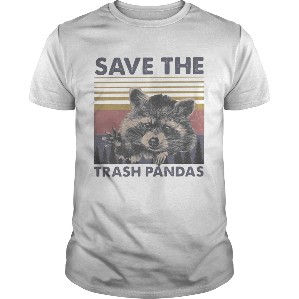 Raccoon save the trash pandas vintage retro shirt