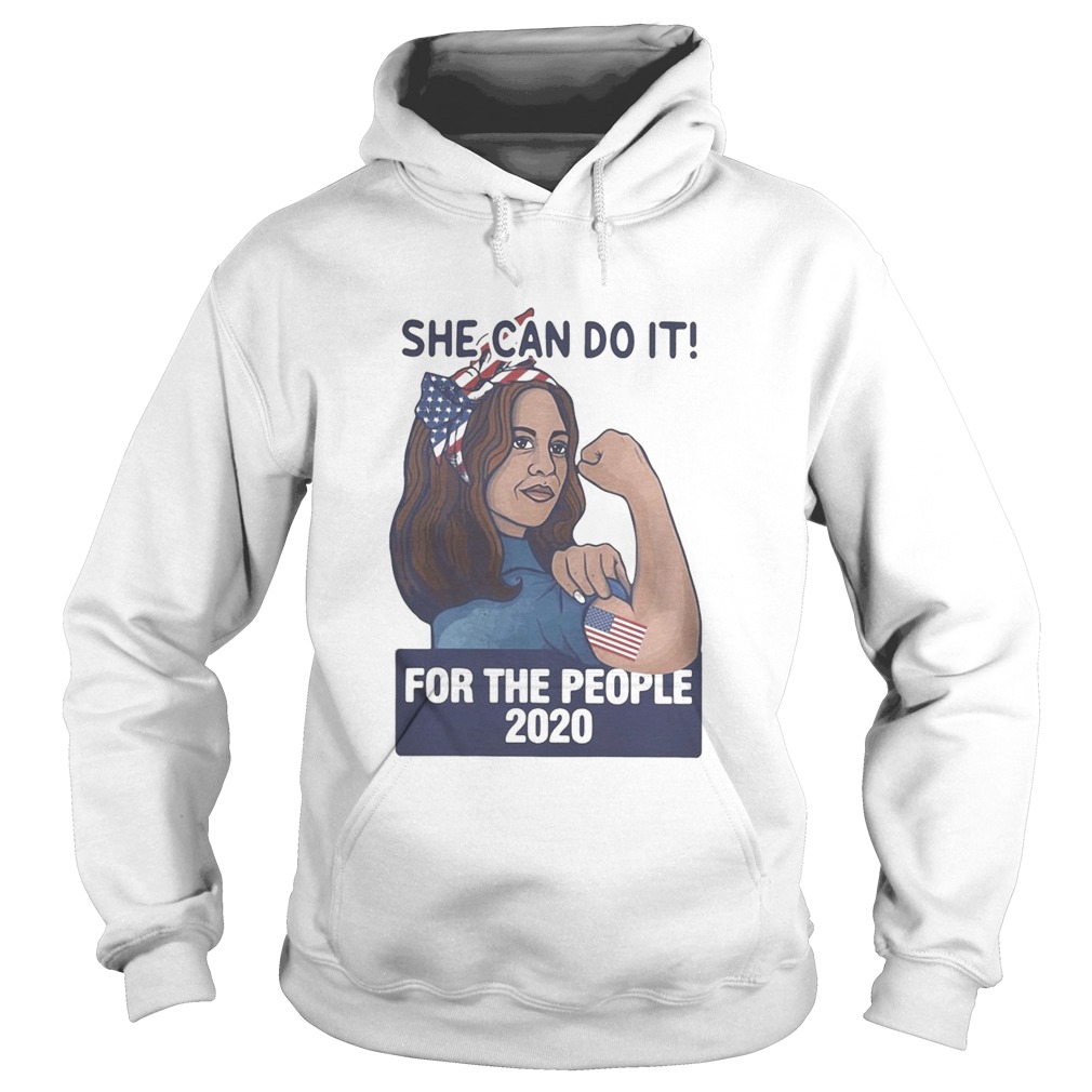 SHE CAN DO IT FOR THE PEOPLE 2020 LADY AMERICAN FLAG  Hoodie