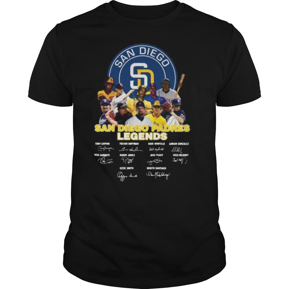 San diego padres legends baseball signatures shirt