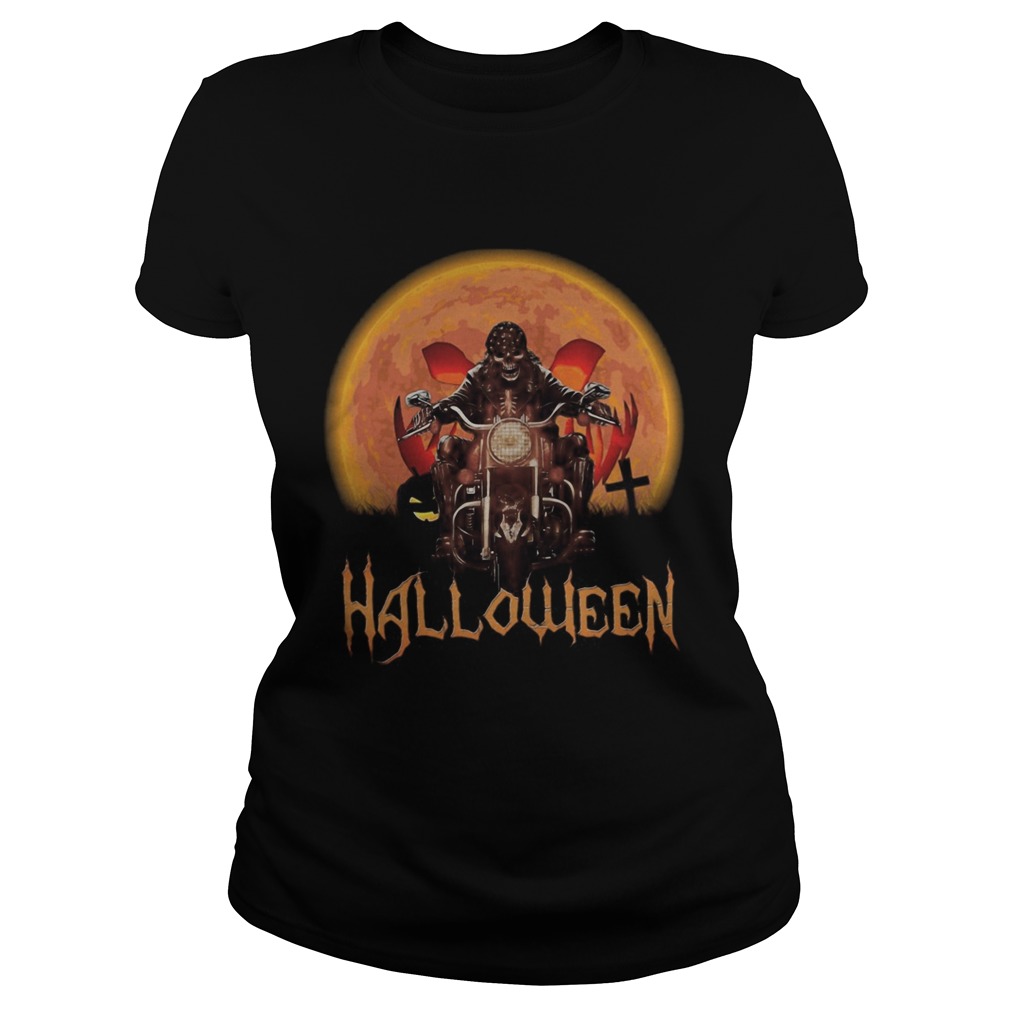 Skeleton Biker Halloween  Classic Ladies