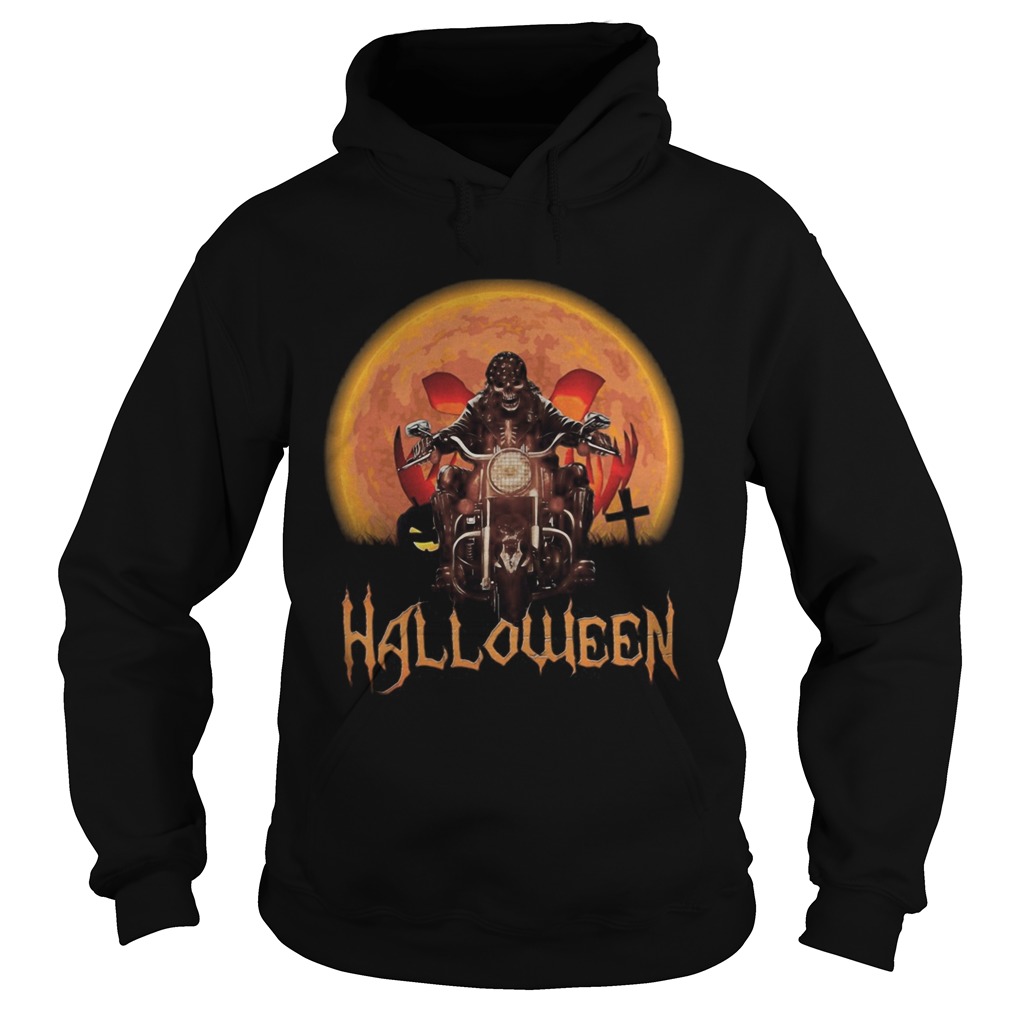 Skeleton Biker Halloween  Hoodie