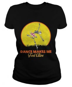 Skeleton dance make me feel alive floral sunset  Classic Ladies