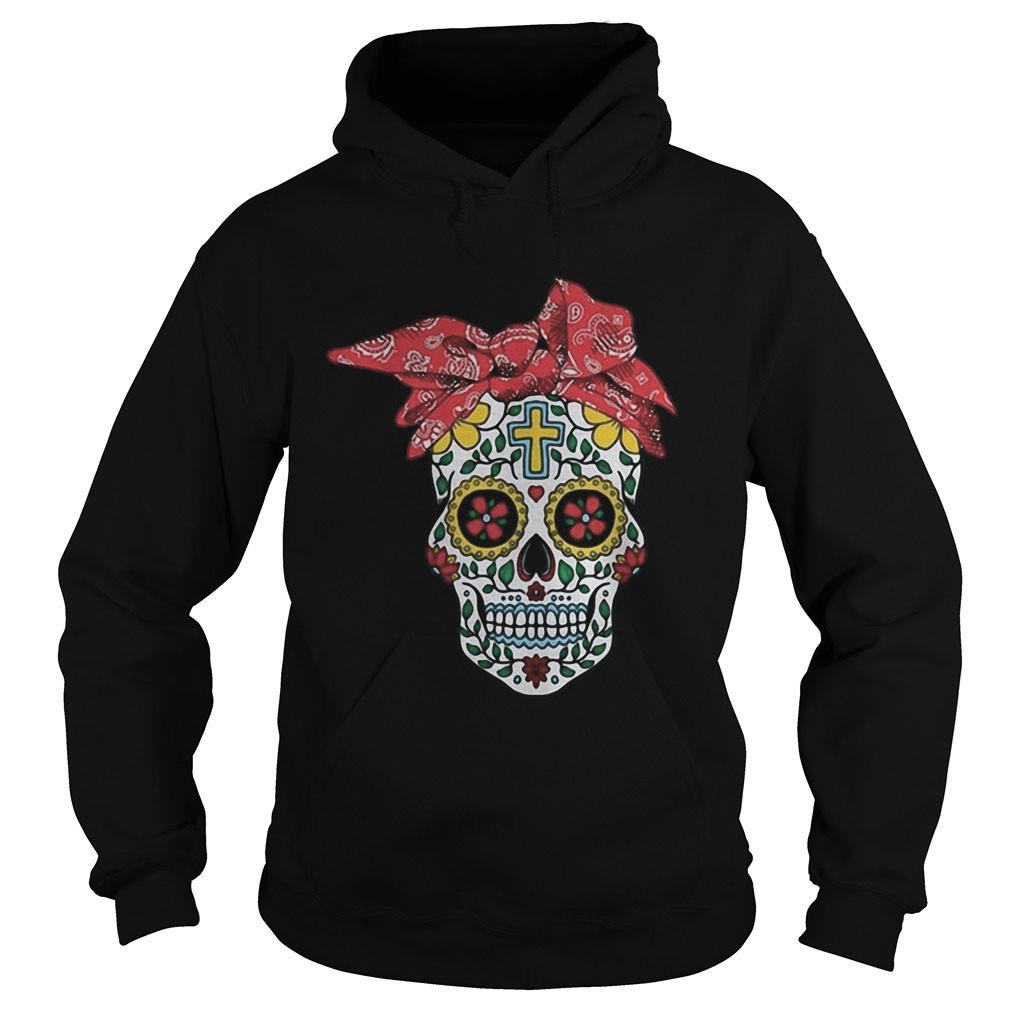 Skull Hippie Red Bow  Hoodie