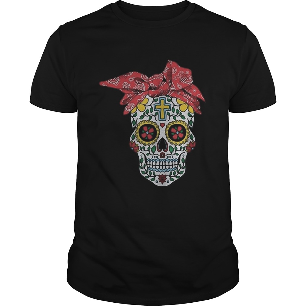 Skull Hippie Red Bow shirt