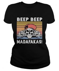 Skull Truck Beep Beep Madafakas Vintage Retro  Classic Ladies