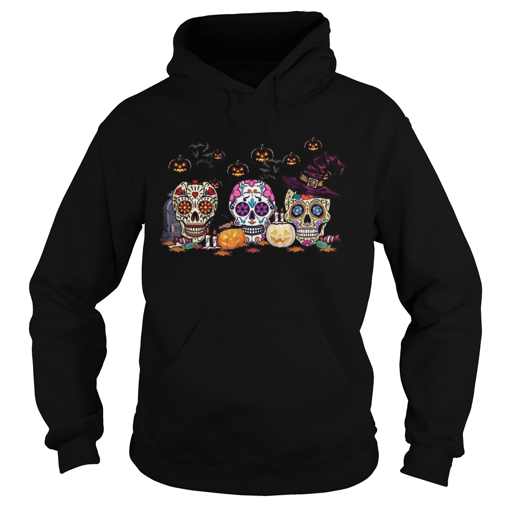 Skull Witch Pumpkin Halloween Hoodie