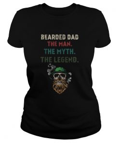 Skull bearded dad the man the myth the legend  Classic Ladies