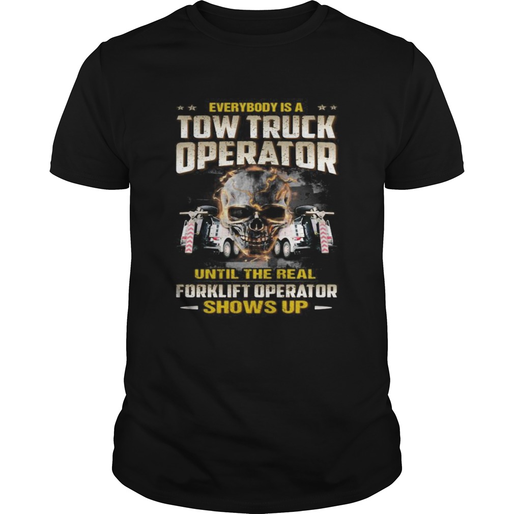 Skull everybody is a tom truck operator until the real painter shows up shirt