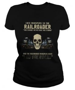 Skull fate whispers to the csx railroader you cannot withstand the storm and the railroad back i am Classic Ladies