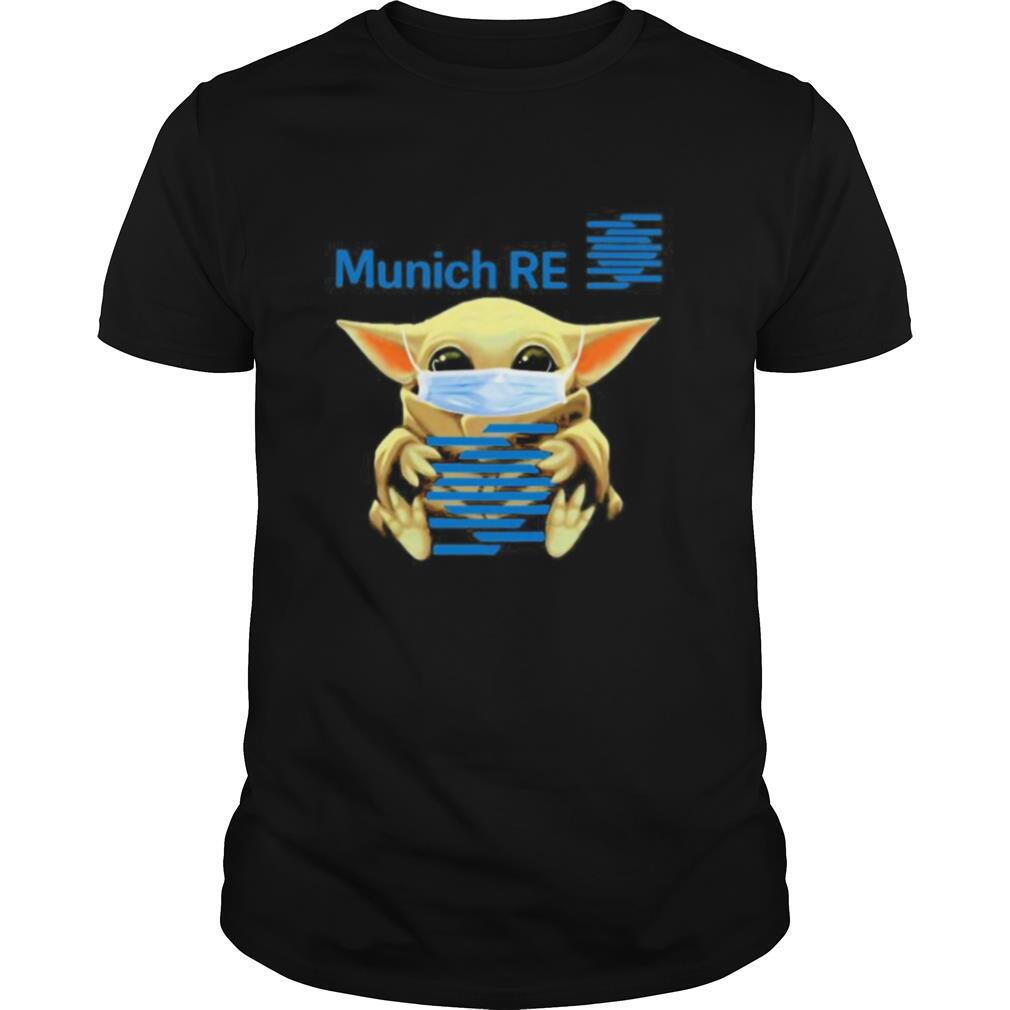 Star wars baby yoda mask hug munich re shirt